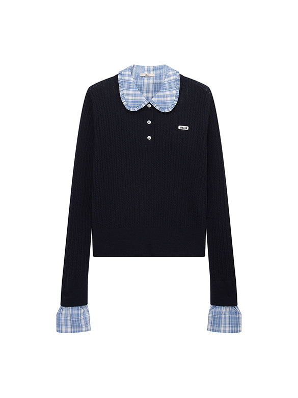 Blouse Layered Knit Top