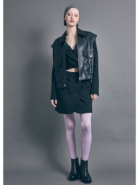 Pin-stripe Short Jacket Dress