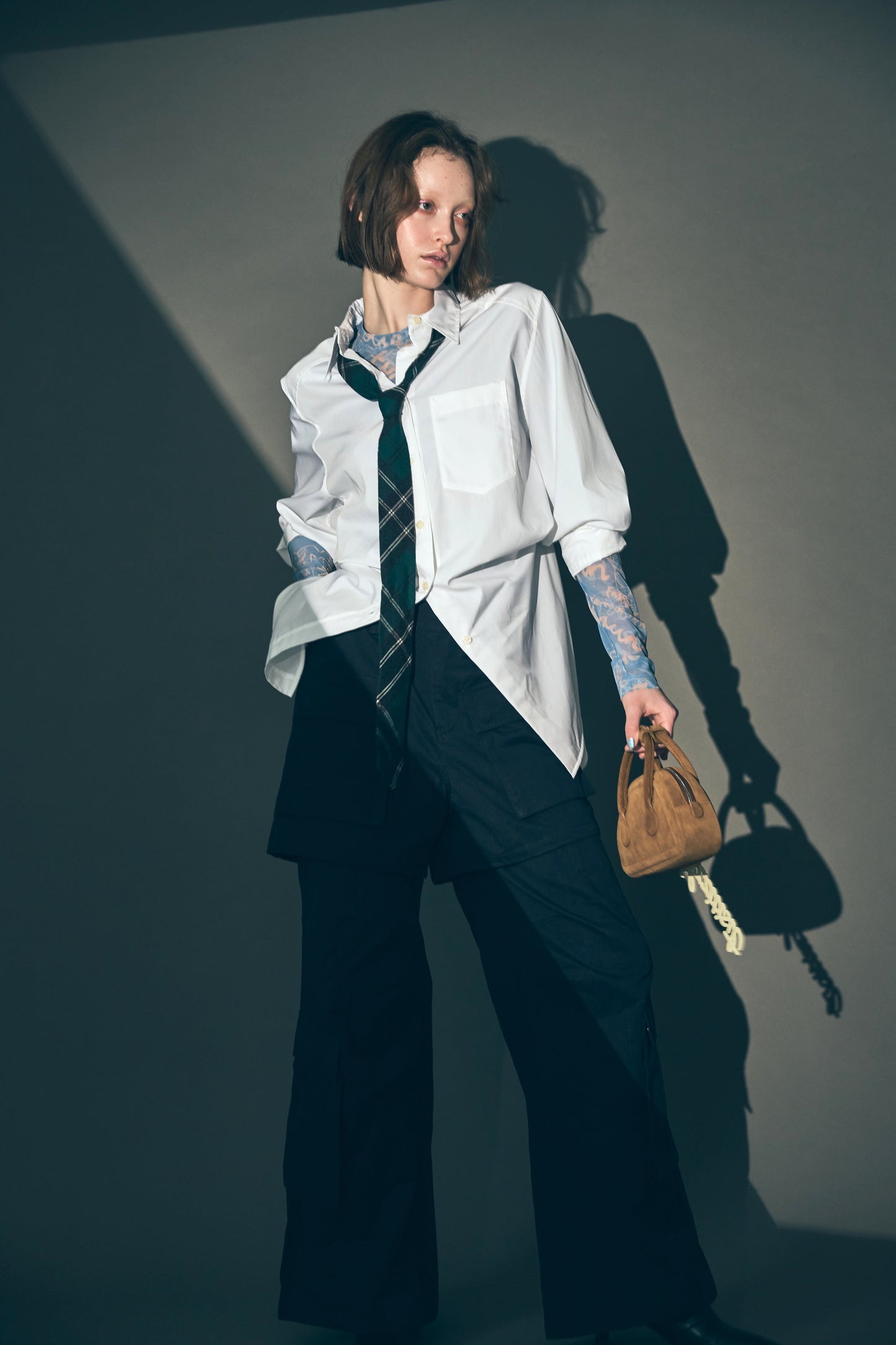 Printed Sheer Tulle Top