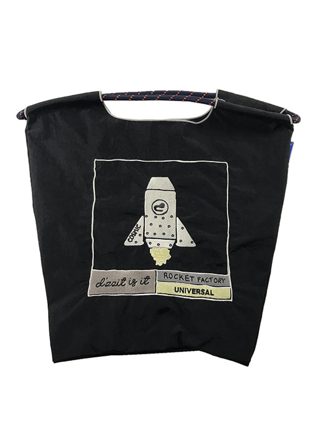 × ball&chain Rocket Sequins Design Bag M & Black Shoulder Strap