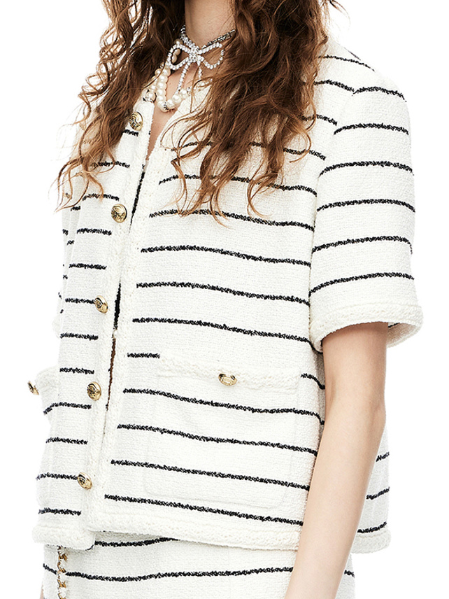 Stripe Tweed Jacket
