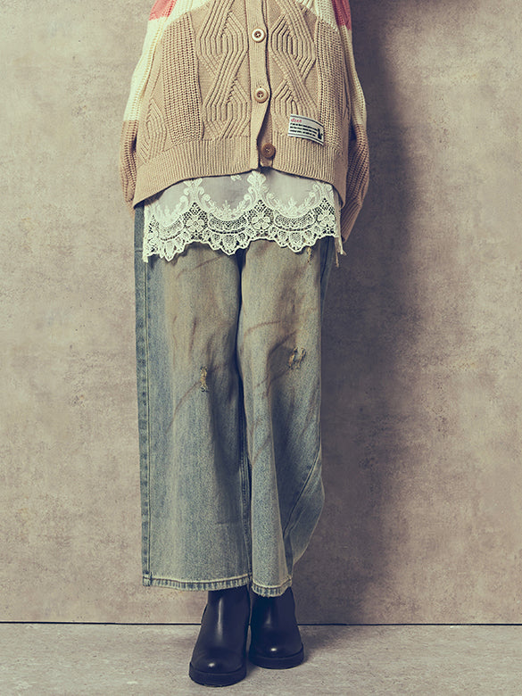 Dirty Denim Pants