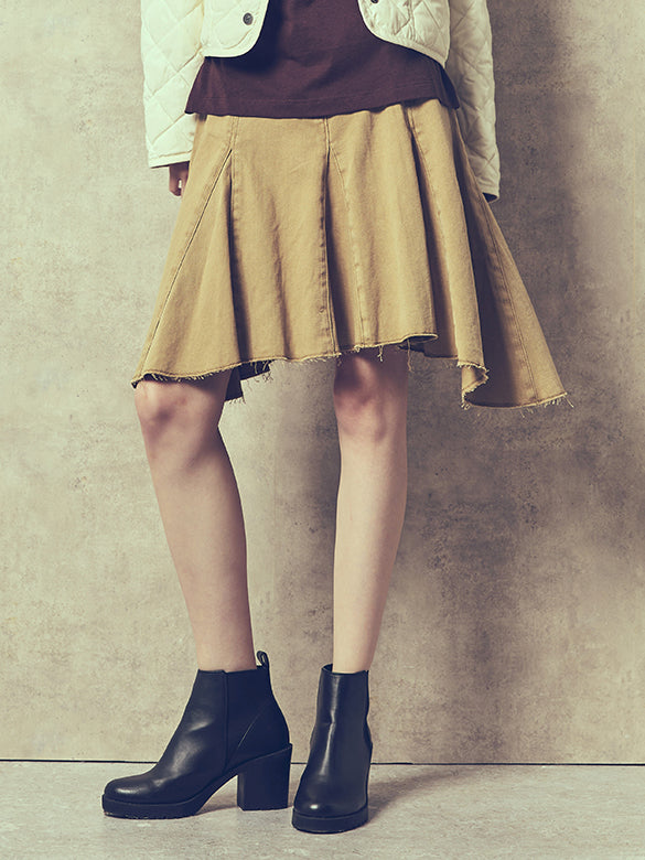 Belted Denim Skirt