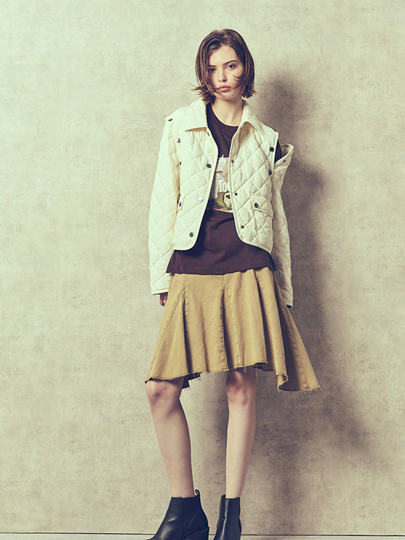 Belted Denim Skirt