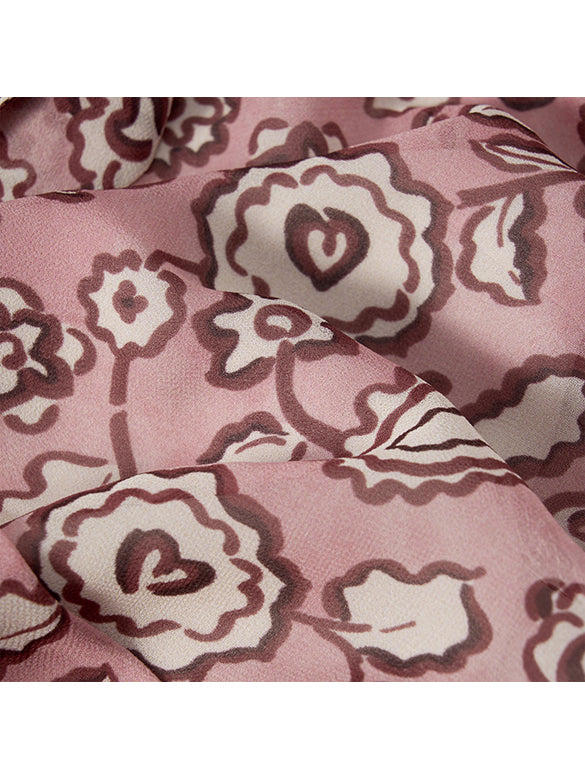 Printed Bow-tie Chiffon Dress
