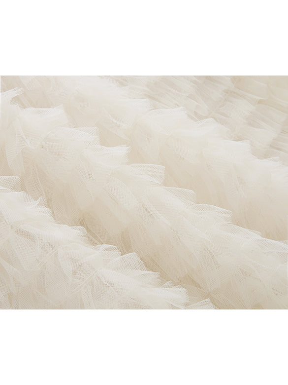 White Tulle Tiered Skirt