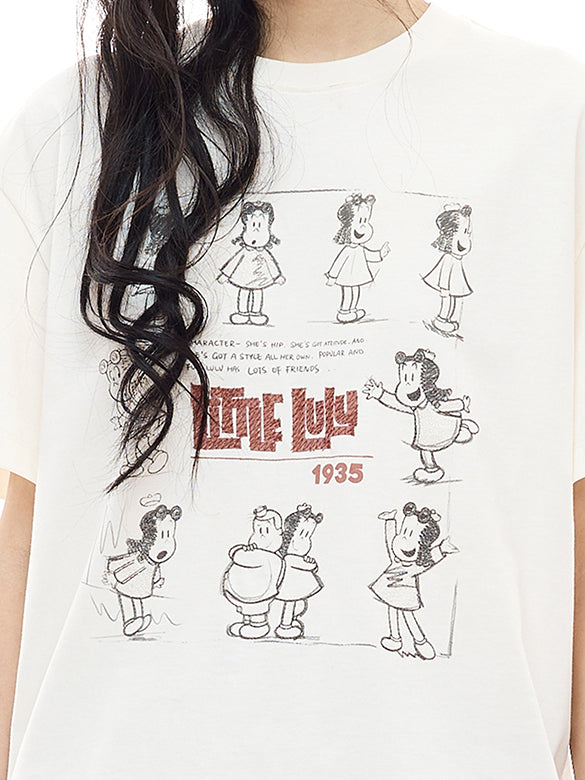 Printed & Beads Embroidery T-shirt