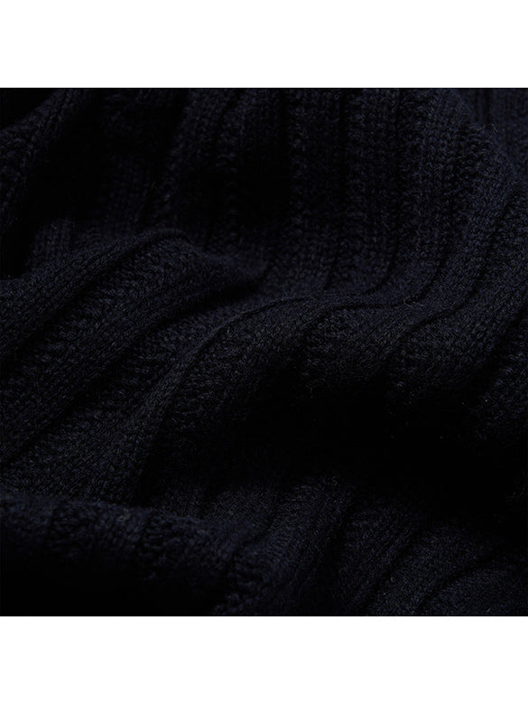 Boa Combination V-neck Knit