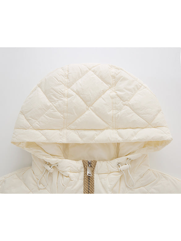 Corduroy Piping Monogram Down Jacket