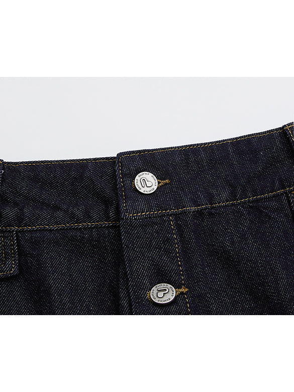 Rigid Denim Short Pants