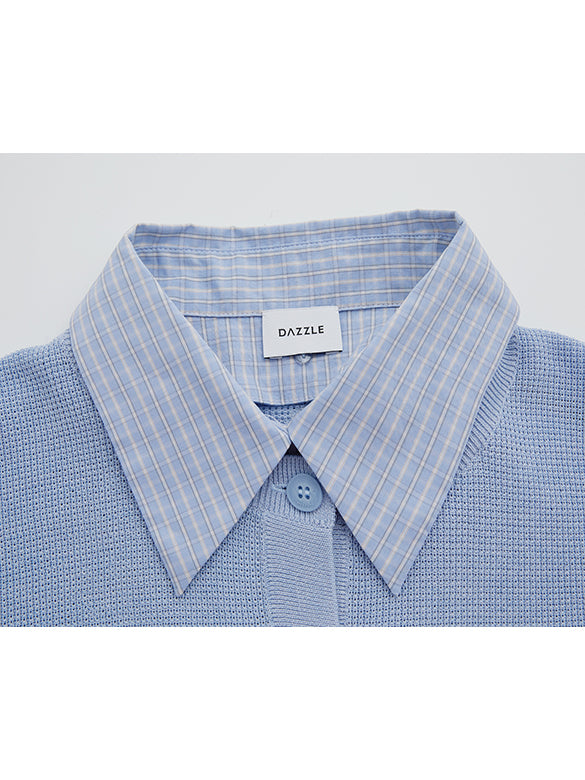 Embroidery Character Collar Knit