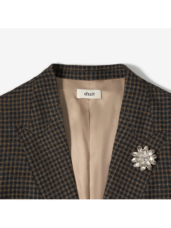 Plaid Tweed Jacket