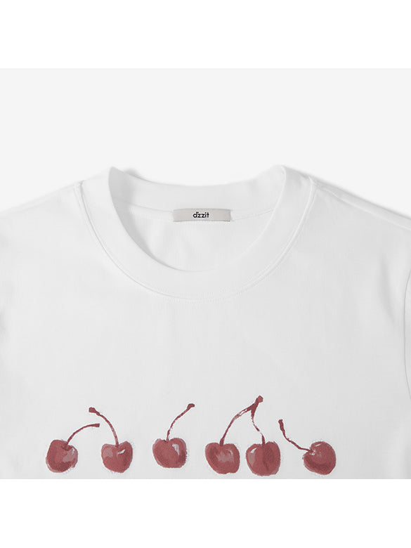 Cherry Printed Short T-shirt