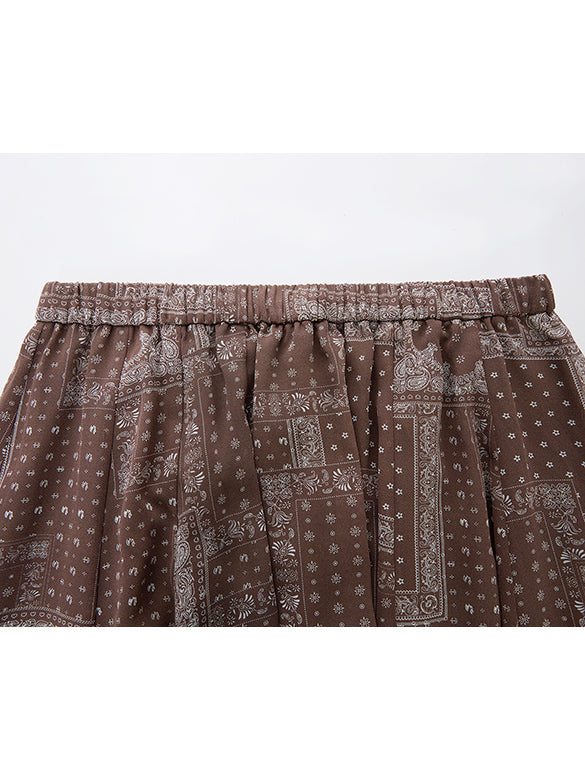 Geometric Printed Chiffon Skirt