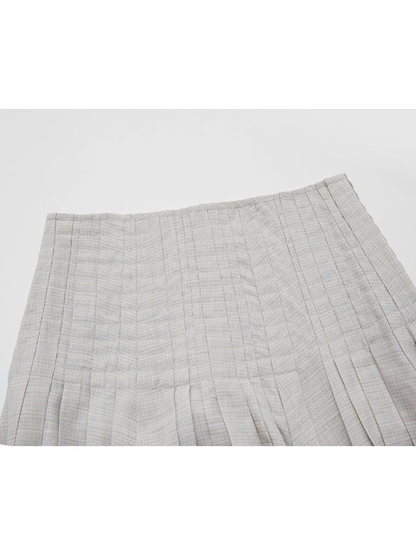 Character Printed Pleats Skirt