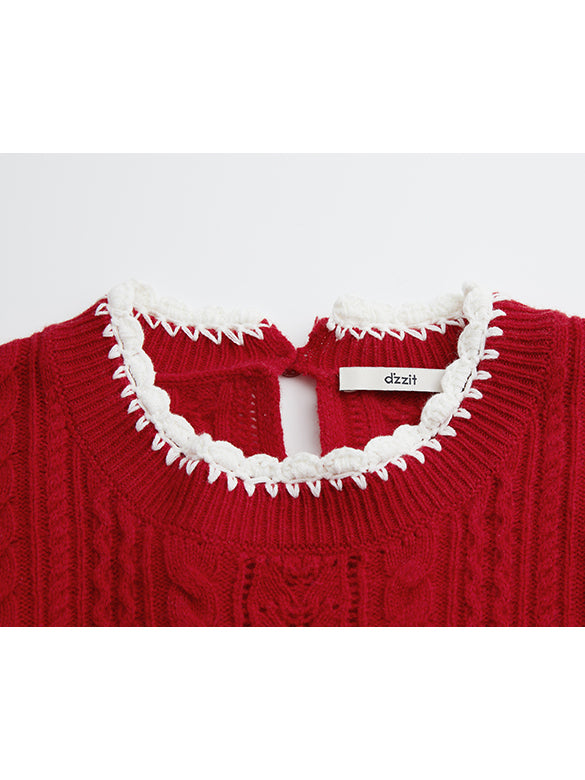 Bi-color Piping Knit