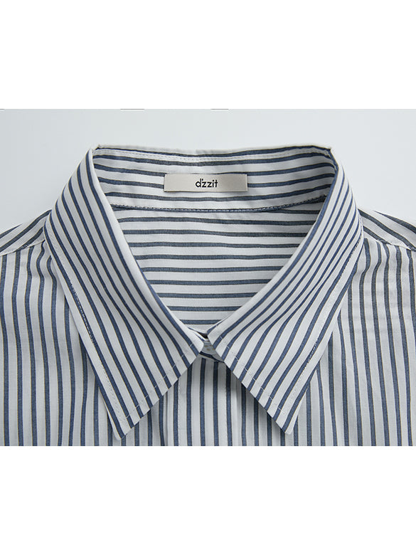 Printed Beads Stripe Shirt