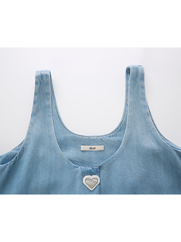 Gradation Color Denim Dress