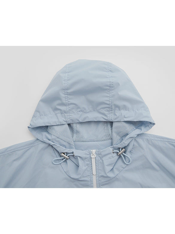 Sporty Hoodie Zipper Blouson