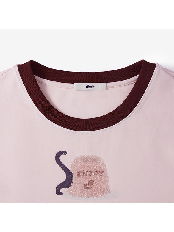 Beads Piping T-shirt