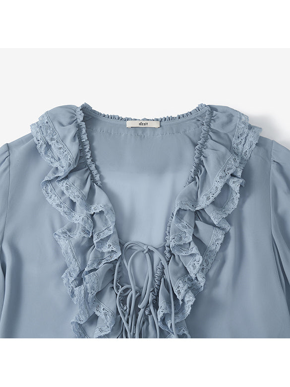 Frill Chiffon Blouse