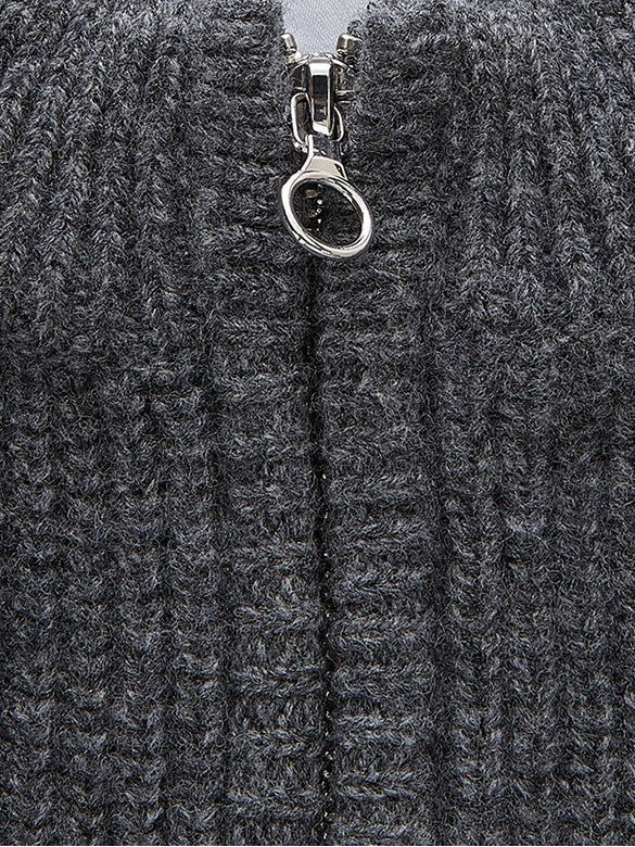 Pattern Zipper Knit