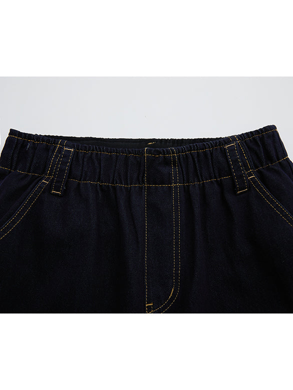Rigid Denim Cargo Pants