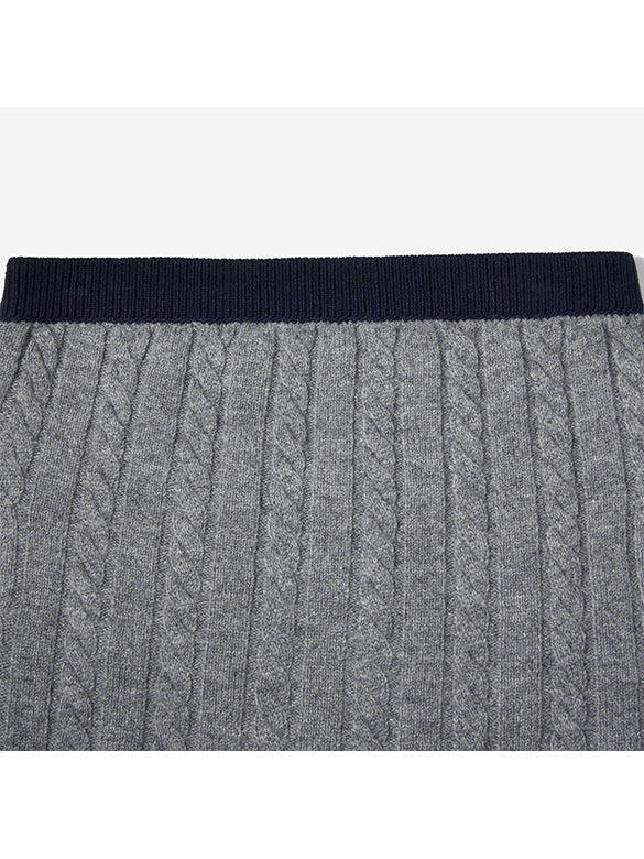 Bi-color Knit Bare Bustier
