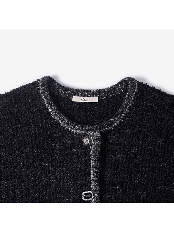 Like Tweed Knit Cardigan