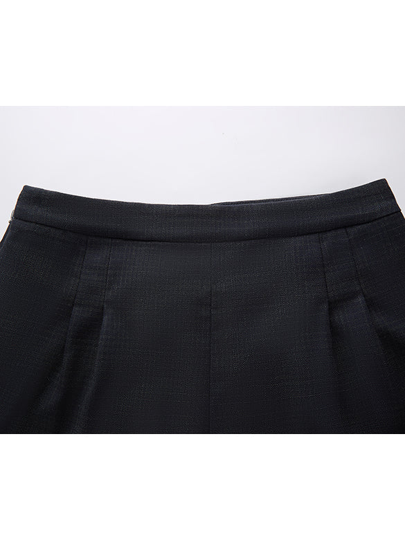 Frill Petti Pants Layered Plaid Short Pants
