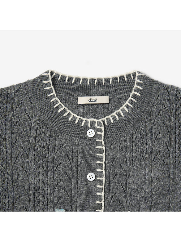 Embroidery Design Knit Cardigan