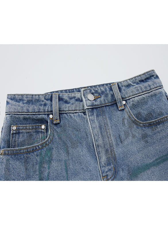 Character Printed Denim Pants