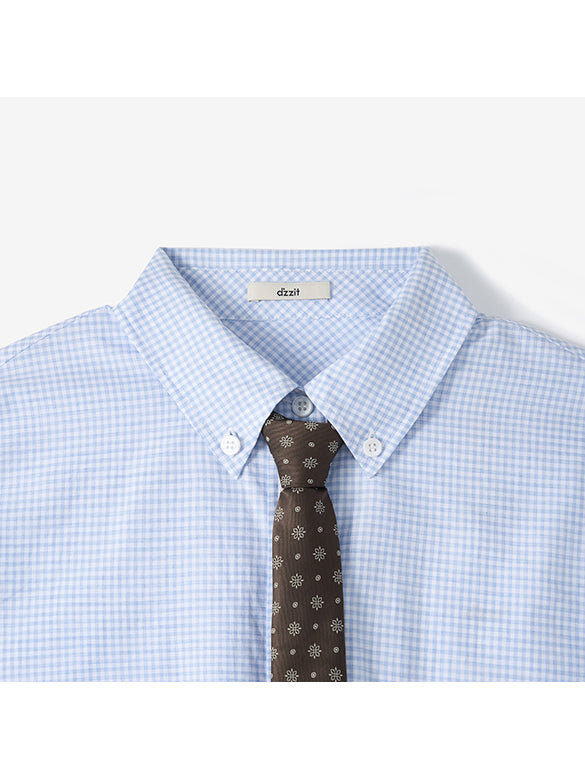 Tie Plaid Shirt