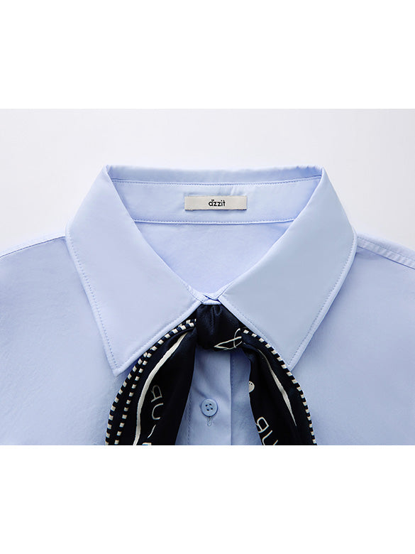 Scarf Bow-tie Shirt