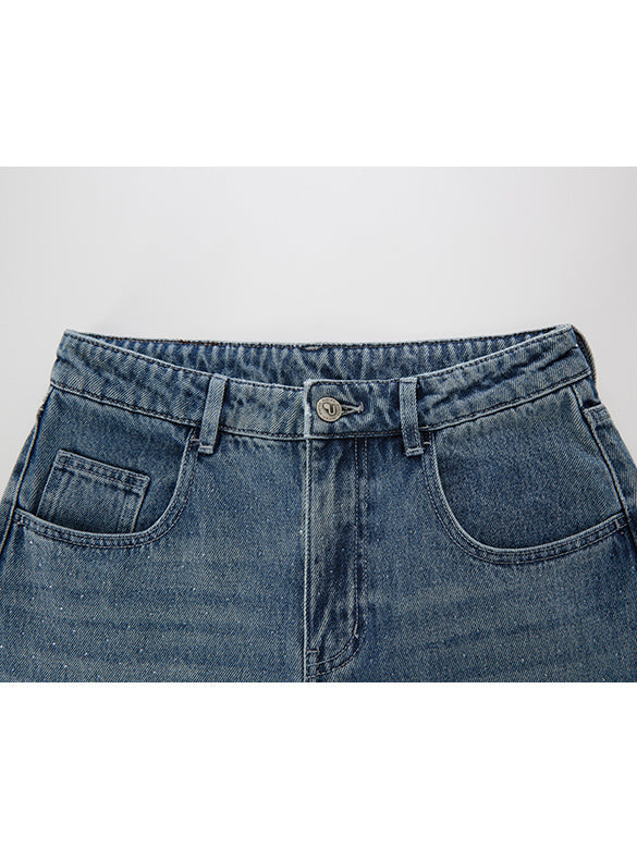 Beads Design Denim Pants