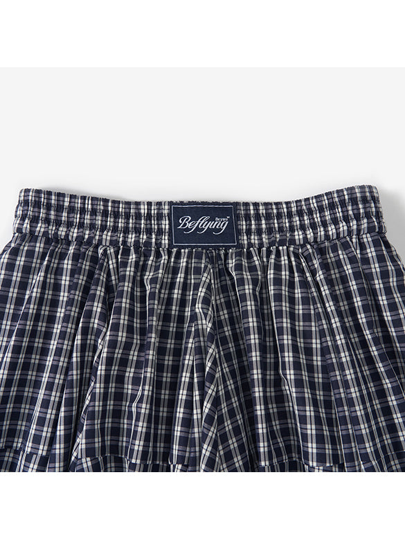 Plaid Flare Skirt