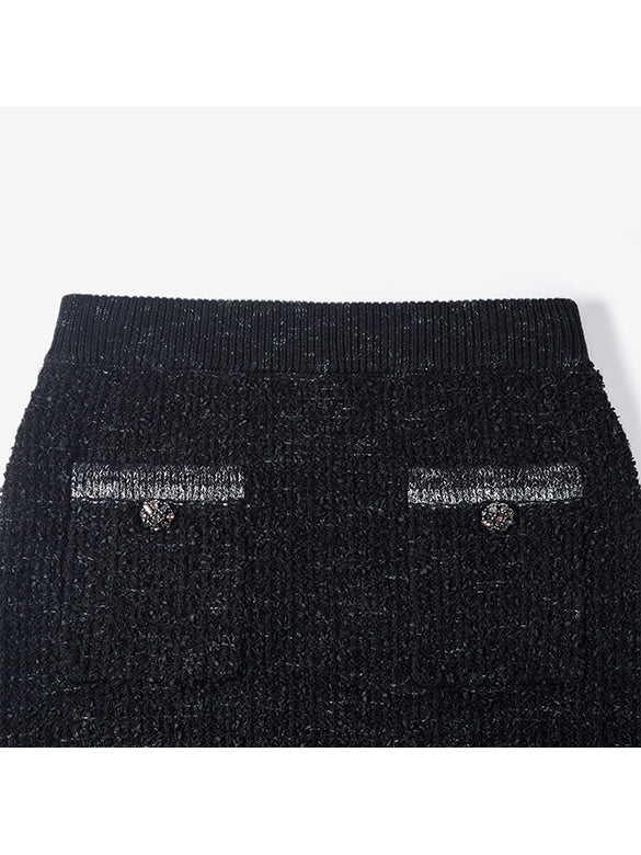 Like Tweed Knit Skirt