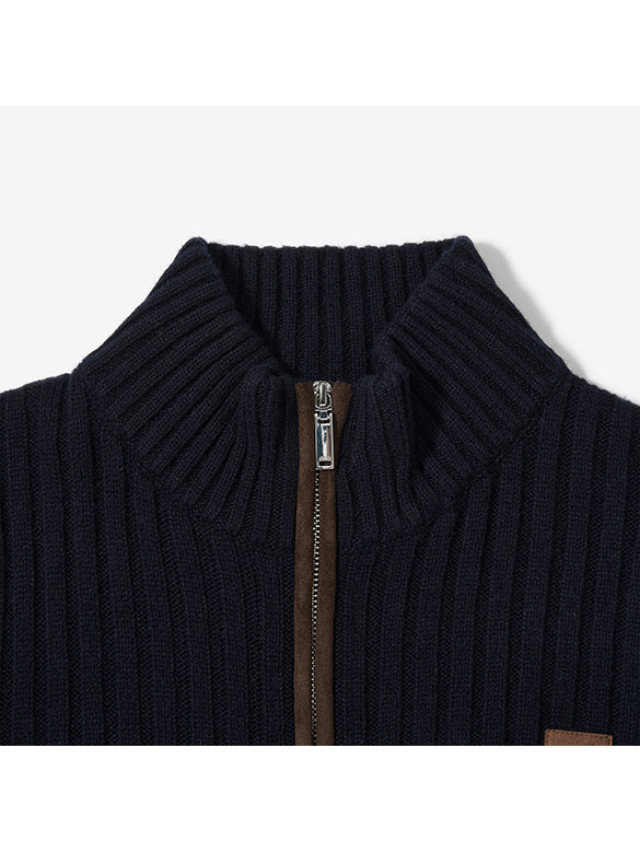 Piping Zipper Knit