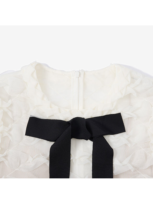 Bi-color Tie Sleeveless Dress