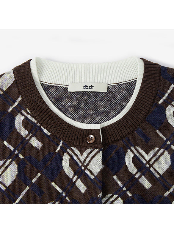 Monogram Knit Cardigan