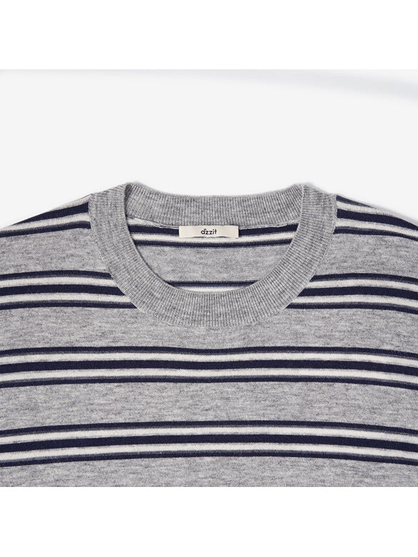 Cat Design Stripe Knit