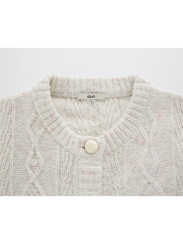 Thin Cable Knit Cardigan