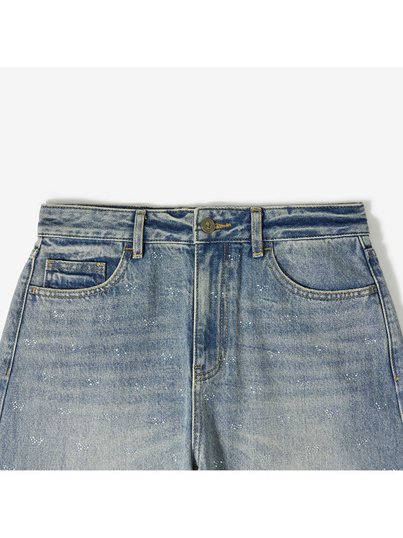 Beads Design Denim Pants