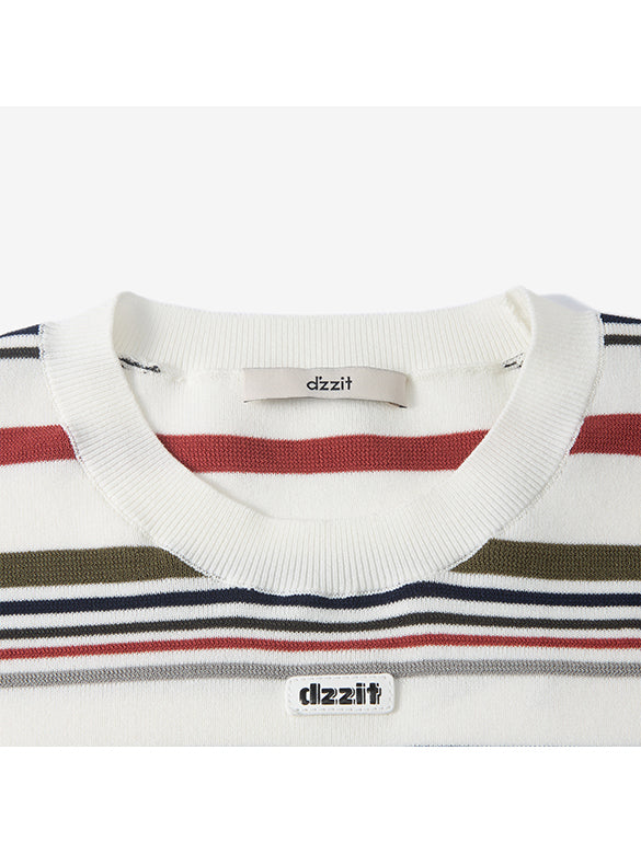 Retro Color Stripe Knit