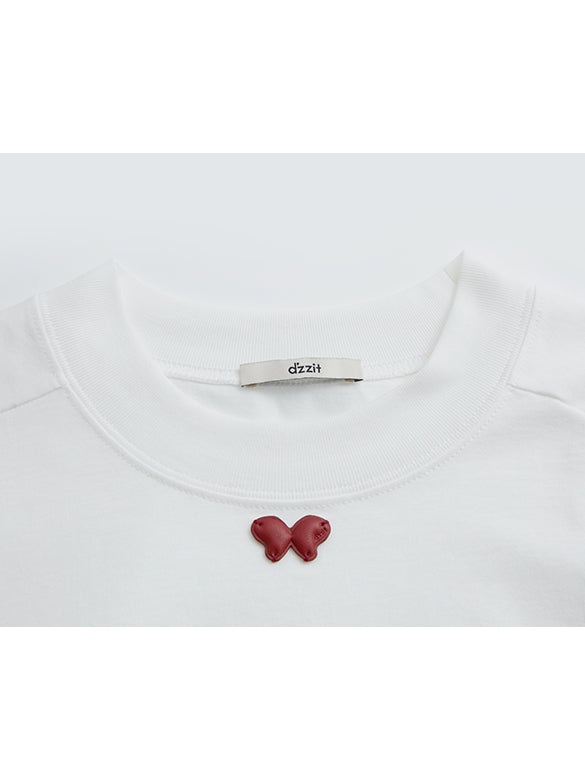 Butterfly One-point Compact T-shirt