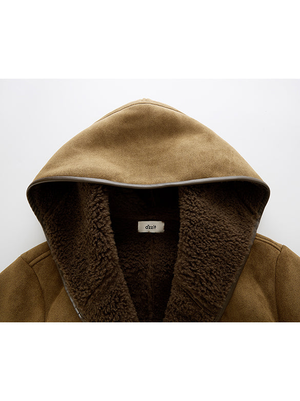 Fake Mouton Hoodie Duffle Blouson