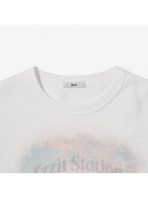 Printed & Beads Sweatshirt