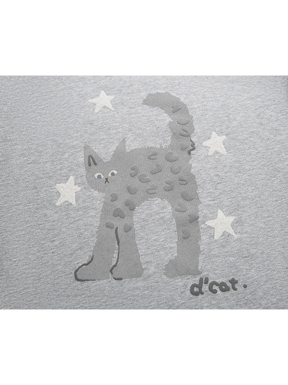 Cat Printed Long Sleeves T-shirt