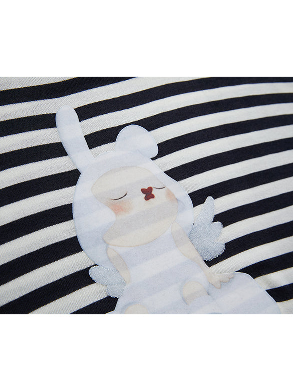 Printed Beads Stripe Knit