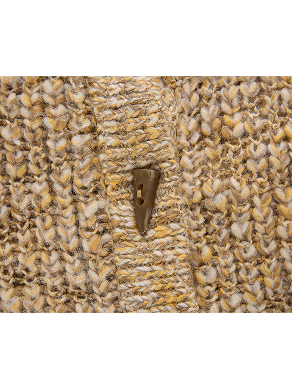 Stand Collar Knit Cardigan